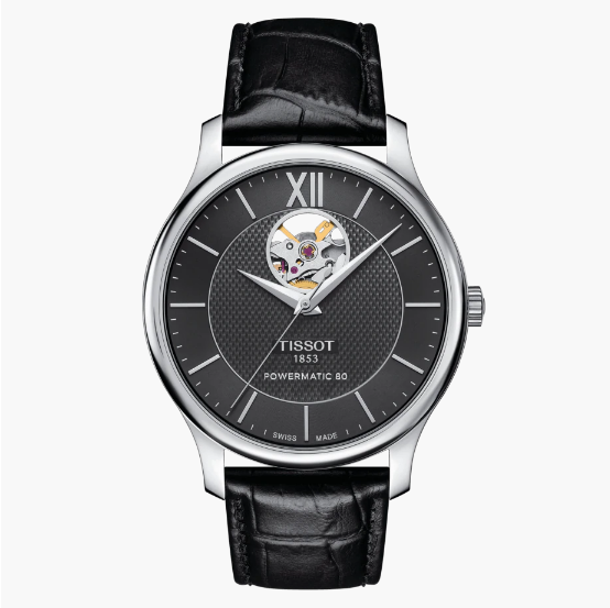 Tissot tradition powermatic 80 open heart automatic men's watch hot sale