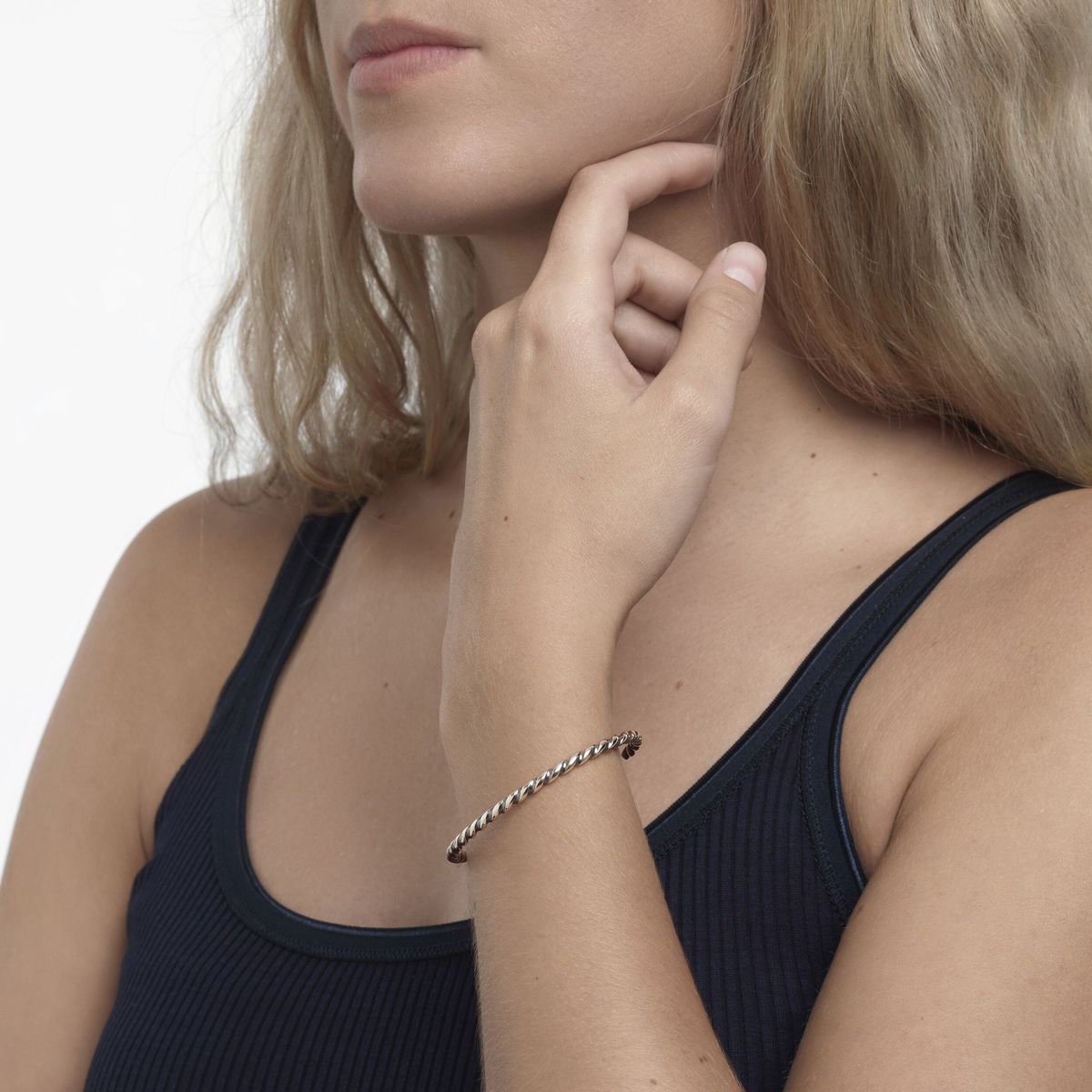 Trollbeads Twisted Silver Bangle TAGBA-00006