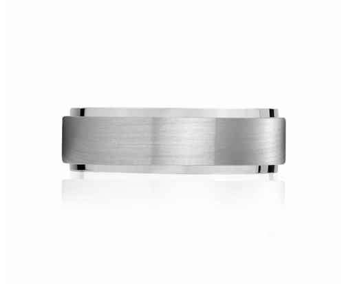 Mat & Brillant, Double Anneau - 7mm