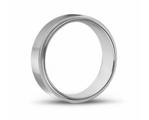 Matte & Shiny Steel Ring 7mm