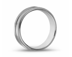 Matte & Shiny Steel Ring 7mm