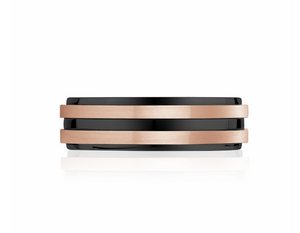 Matte & Shiny Steel Ring 7mm