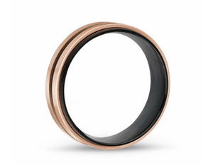 Matte & Shiny Steel Ring 7mm