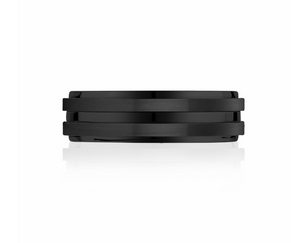 Matte & Shiny Steel Ring 7mm