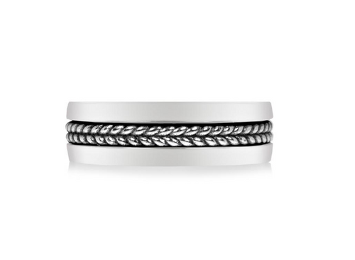 Detailed Stainless Steel Shiny Ring