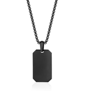Steel Dog Tag W/ 26" Chain