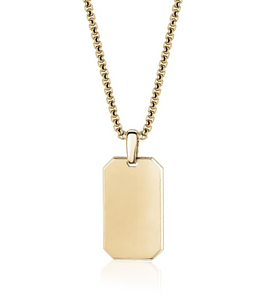 Steel Dog Tag W/ 26" Chain