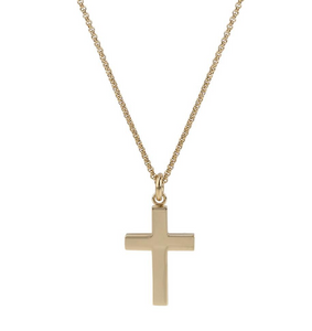 Steel Cross Pendant W/ Chain 24"