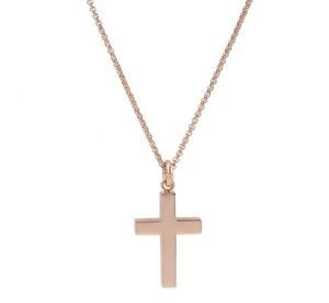 Steel Cross Pendant W/ Chain 24"