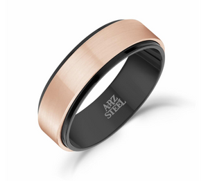 Matte & Shiny Steel Ring 7mm