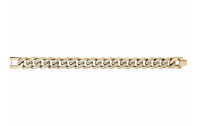 Cuban Link Stone Setting Bracelet 14mm