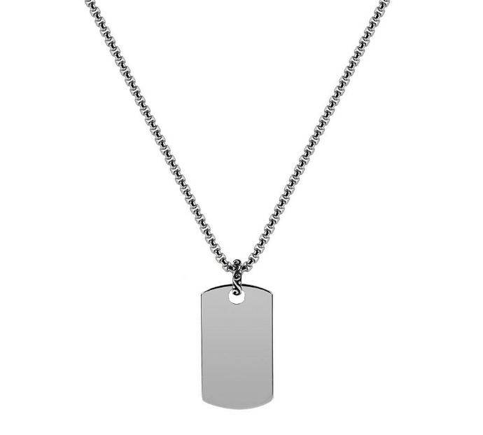 Dog Tag Pendant W/ Chain 28