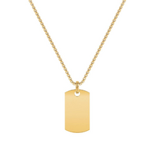 Dog Tag Pendant W/ Chain 28"